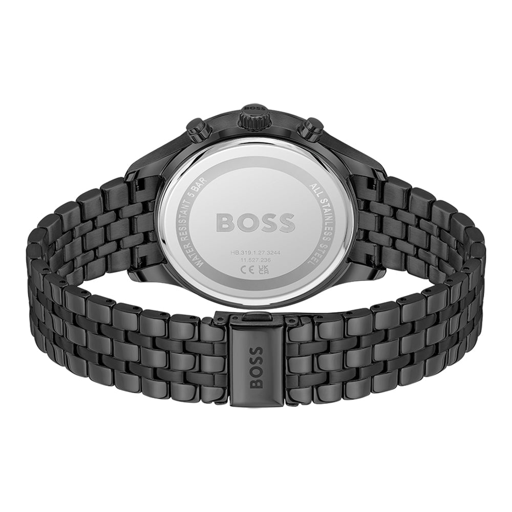 BOSS Men's Avery Chronograph Watch in Black Steel 1514256