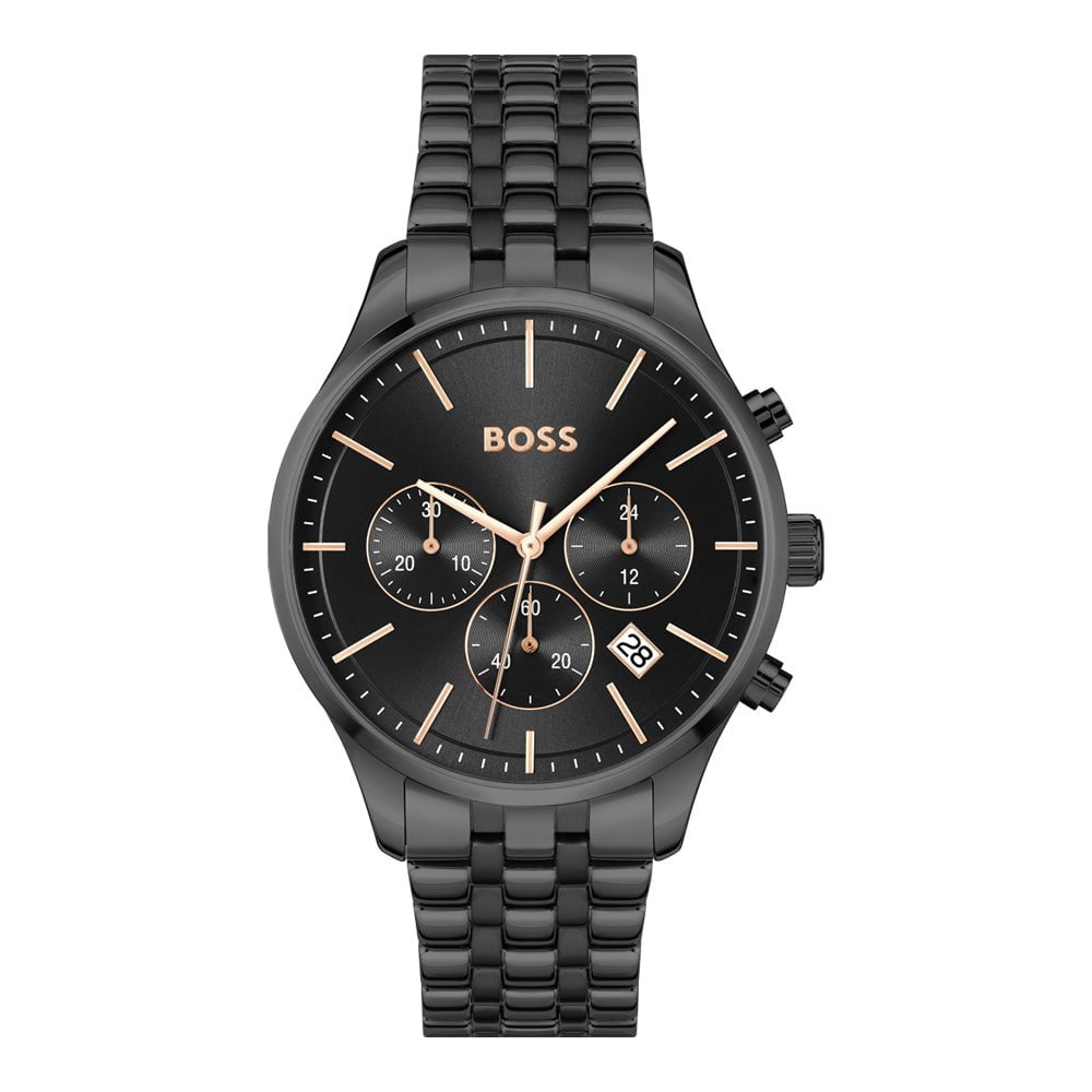 BOSS Men's Avery Chronograph Watch in Black Steel 1514256