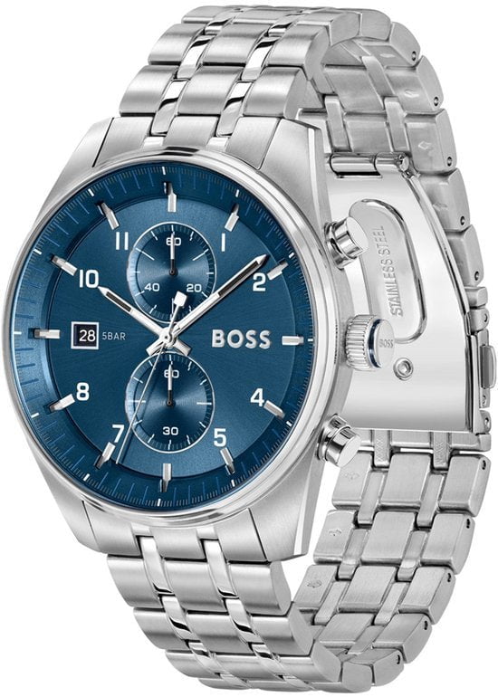 BOSS Men's Skytraveller Chronograph Steel Watch 1514216
