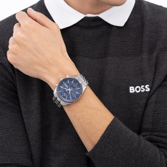BOSS Men's Skytraveller Chronograph Steel Watch 1514216