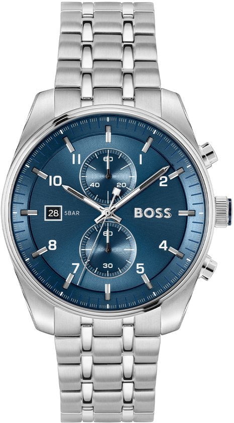 BOSS Men's Skytraveller Chronograph Steel Watch 1514216