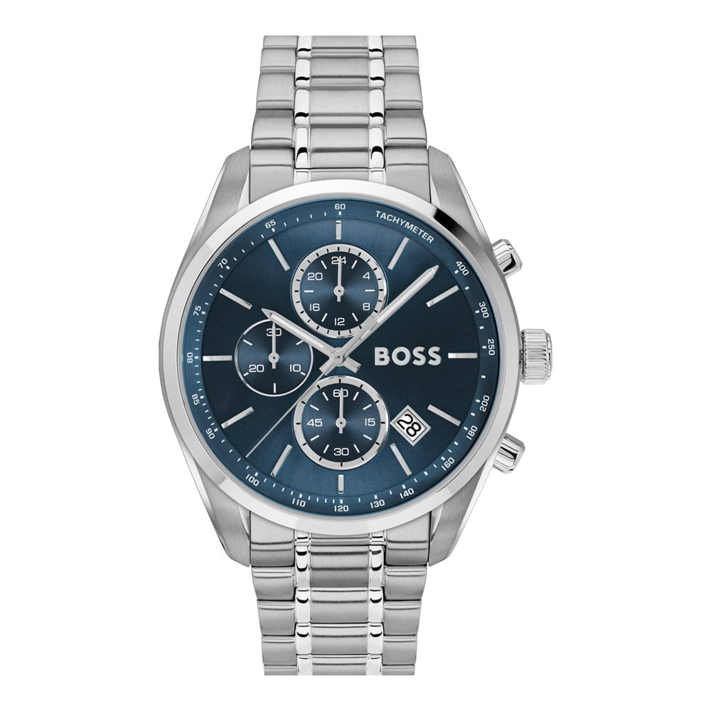 BOSS Men's Grand Prix 44 Chronograph Steel Watch 1514226