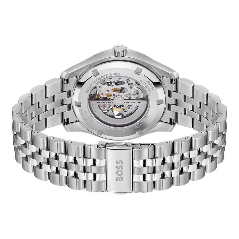BOSS Men's Principle Skeleton Automatic Steel Watch 1514236