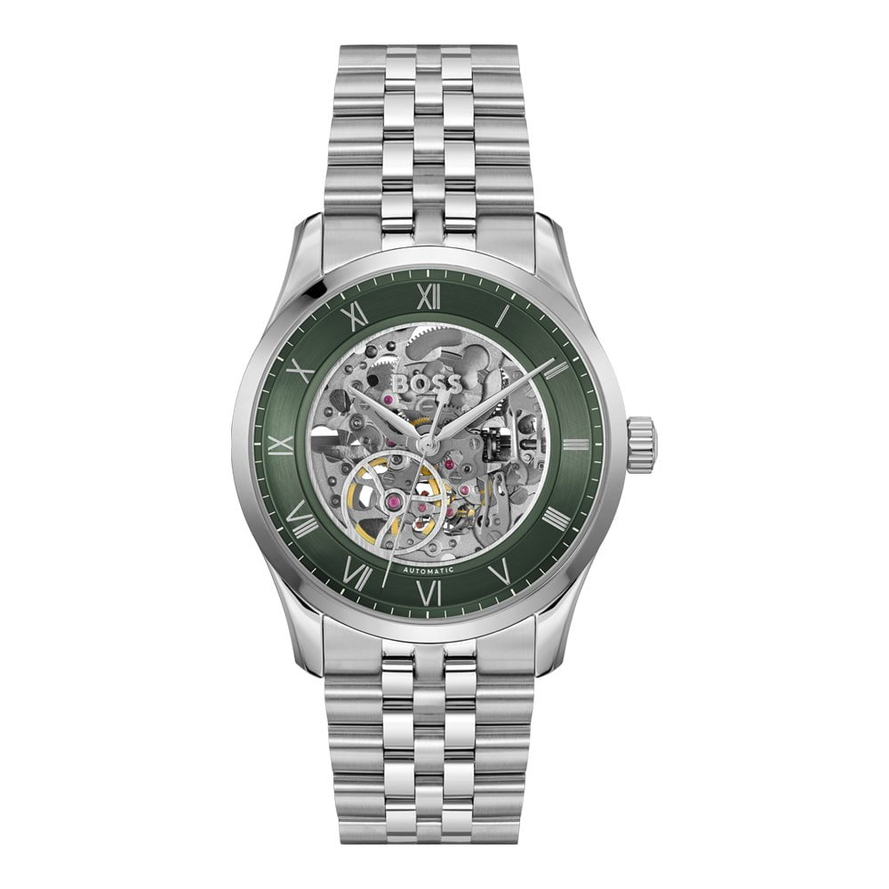 BOSS Men's Principle Skeleton Automatic Steel Watch 1514236