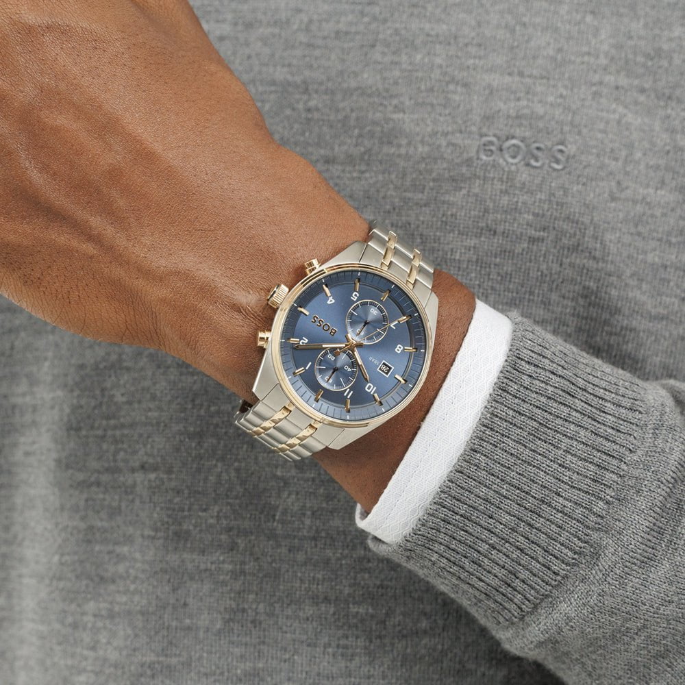 BOSS Men's Skytraveller Chronograph Steel Watch 1514247