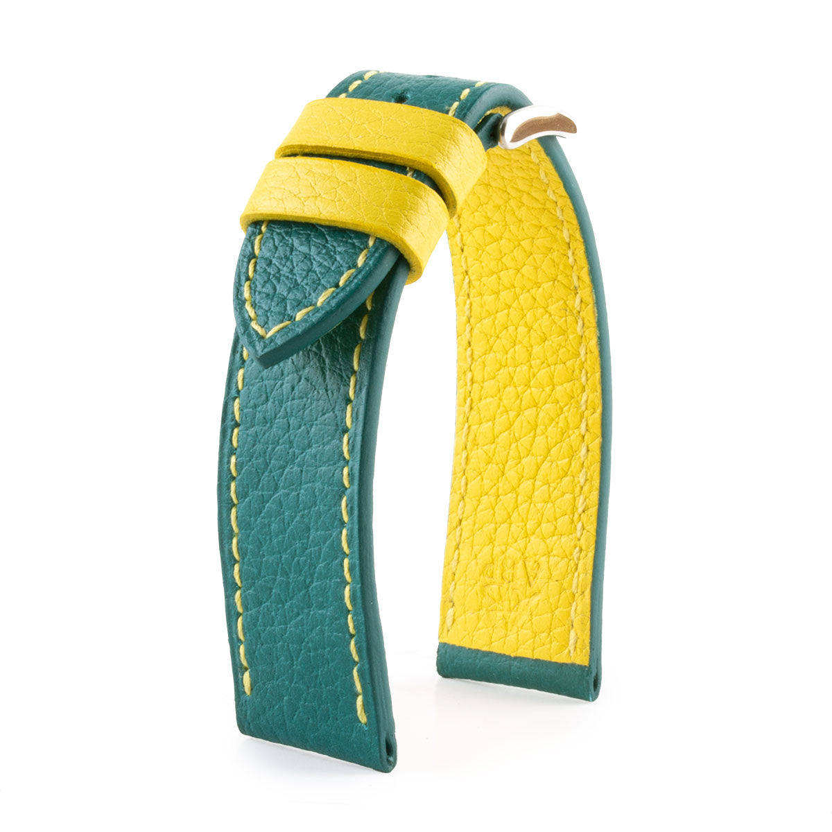 "Holi" Leather Watch Strap - Buffalo (Black, Blue, Khaki, Brown, Pink)