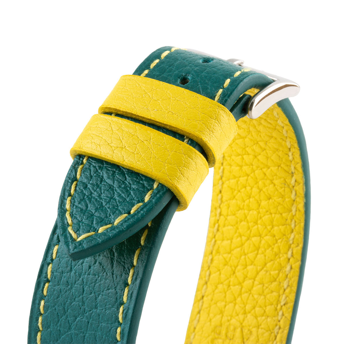 Bracelet montre en cuir "Holi" - Buffle (noir, bleu, kaki, marron, rose)