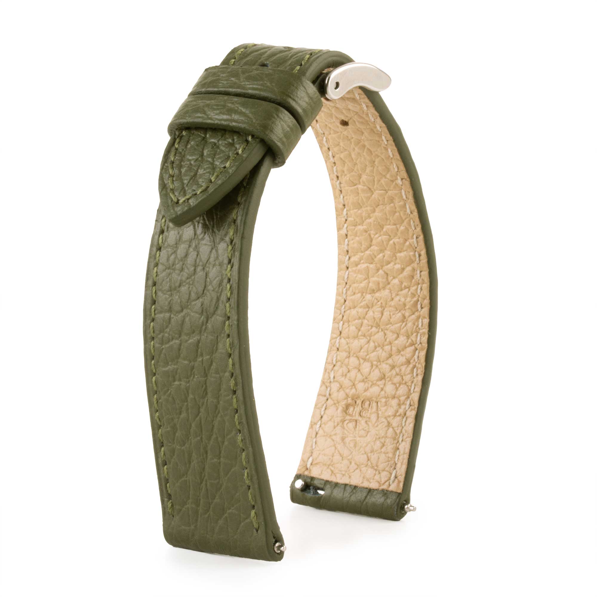 Leather watch strap - Buffalo (black, blue, green, brown, khaki...)