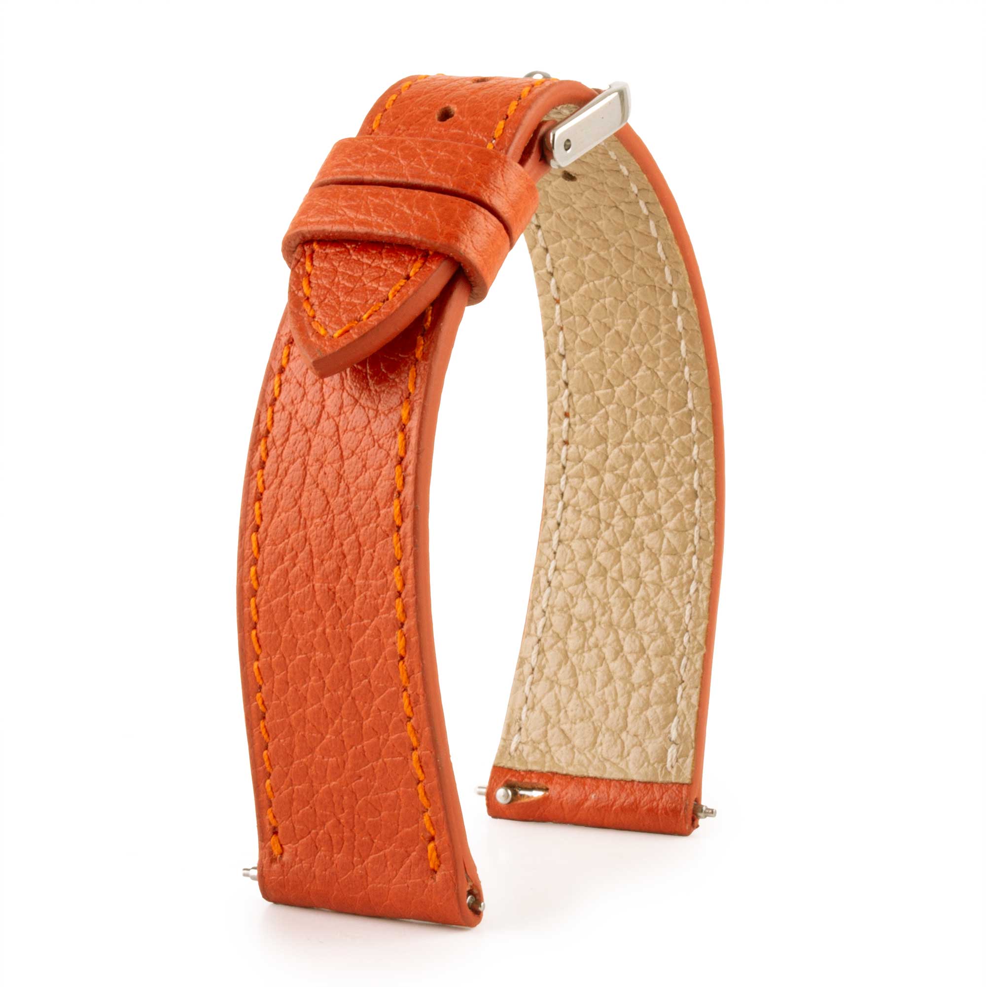 Leather watch strap - Buffalo (black, blue, green, brown, khaki...)