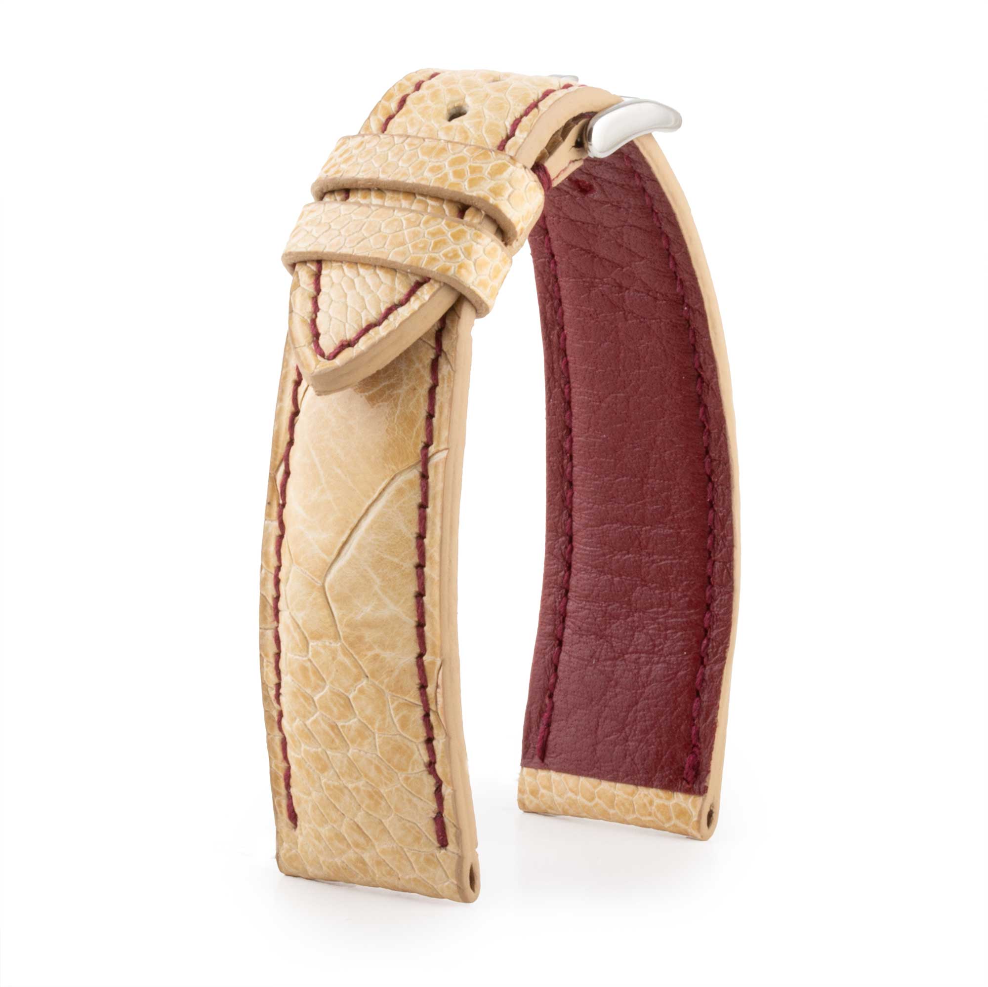Leather Watch Strap - Ostrich Leg (Brown, Green, Orange)