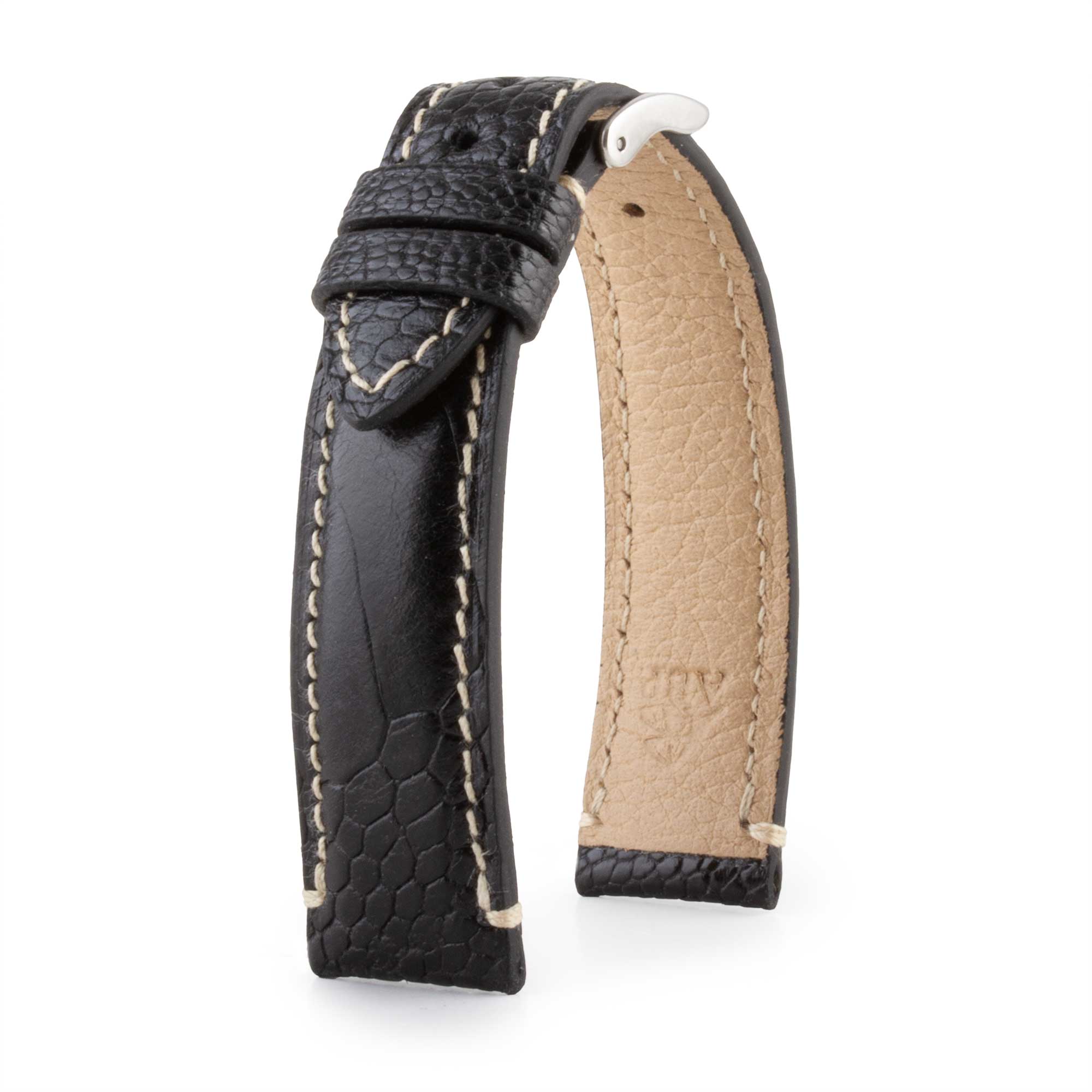 Leather Watch Strap - Ostrich Leg (Brown, Green, Orange)