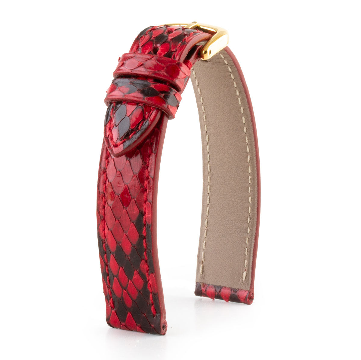 Cartier Tank Must - Bracelet montre cuir - Python rouge et noir