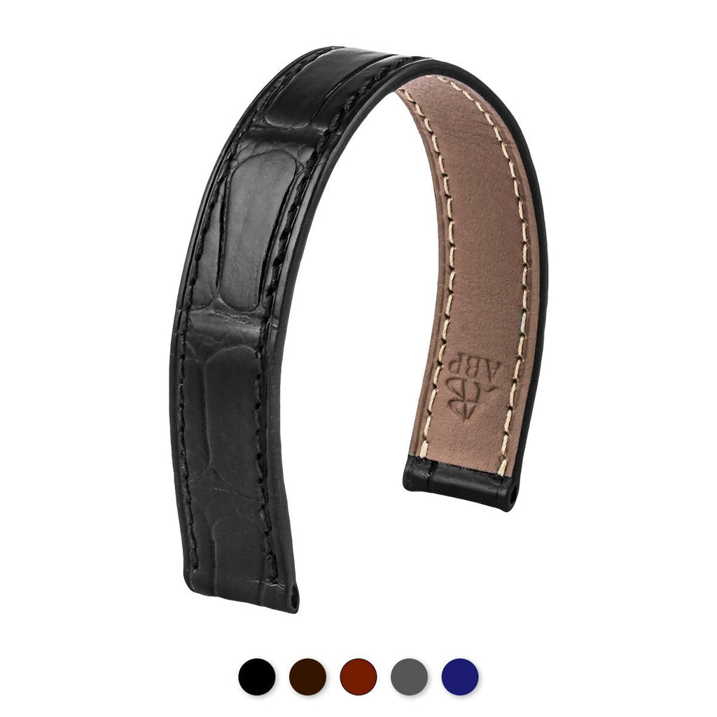 Bracelet-montre cuir - Poiray - Alligator (noir, marron, gris, bleu)