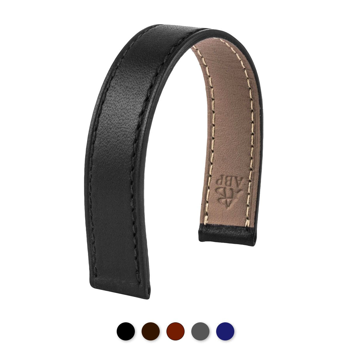 Bracelet montre cuir - Poiray - Veau (noir, marron, gris, bleu)