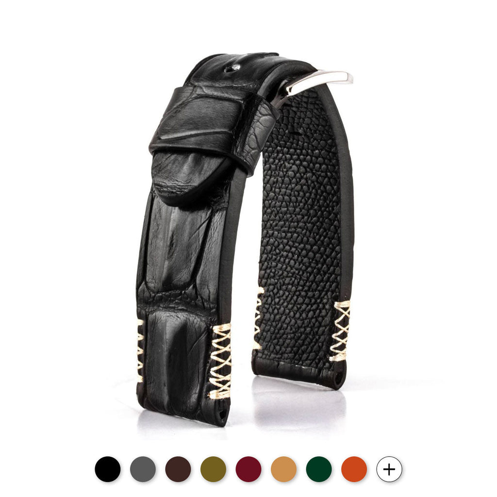 U-Boat - Bracelet-montre cuir - Alligator corné (noir, gris, marron, bleu, vert...)