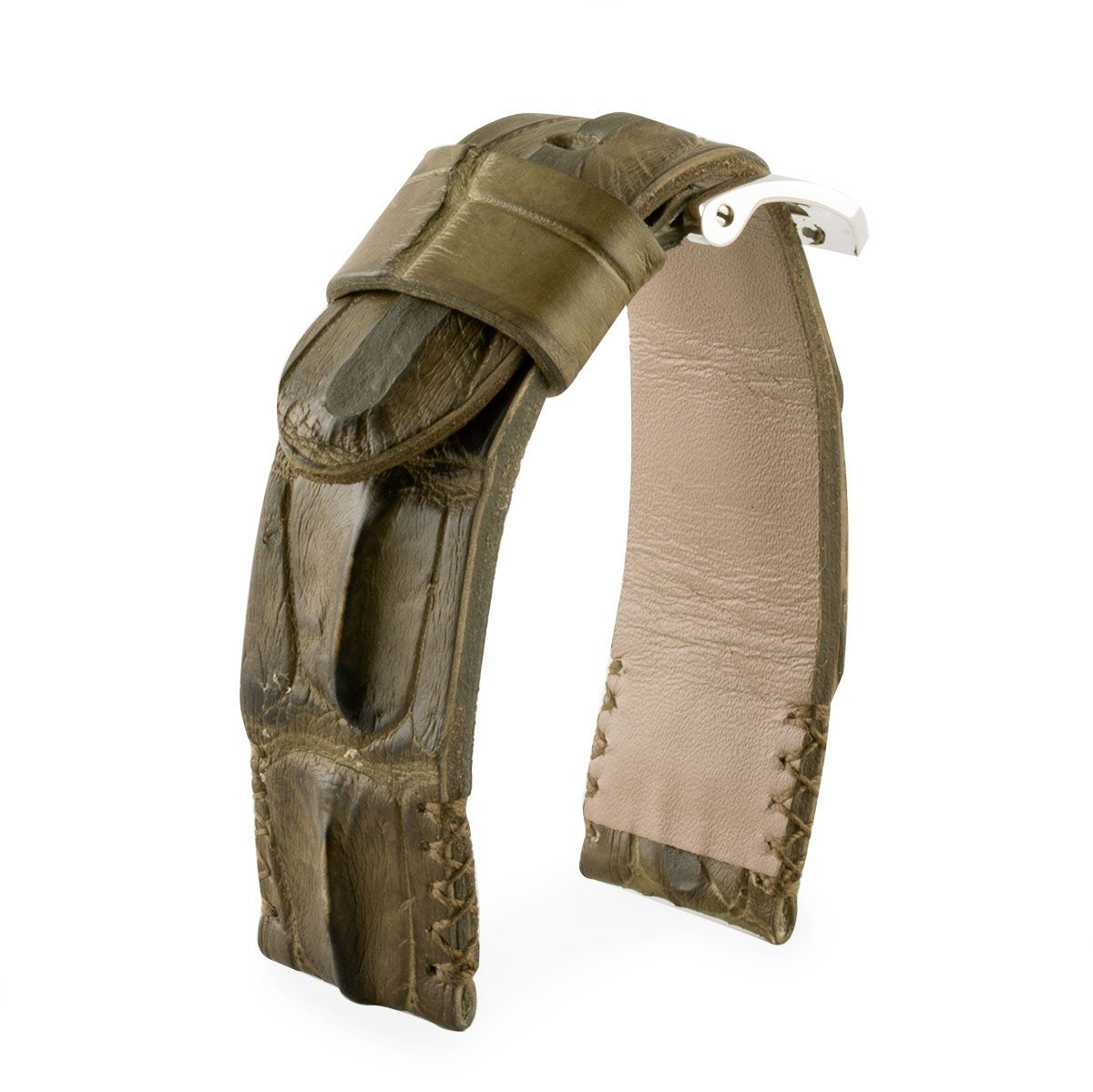 U-Boat - Bracelet-montre cuir - Alligator corné (noir, gris, marron, bleu, vert...)