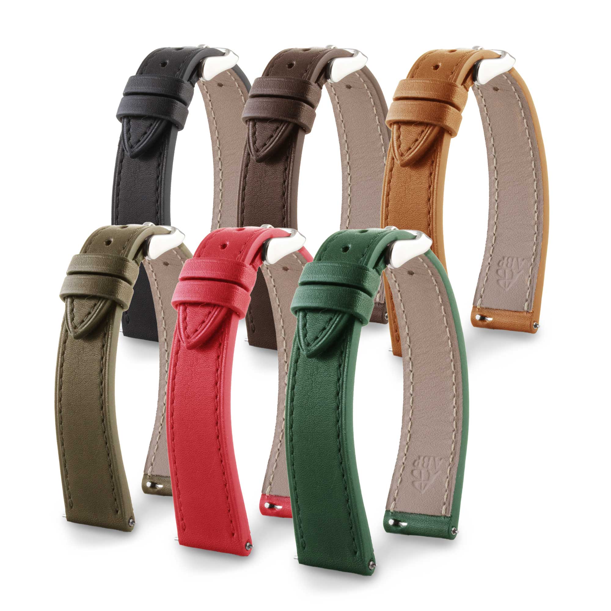 Patek Philippe "Classique" - Leather watch strap - Barenia type calfskin (black, brown, green, khaki, red)