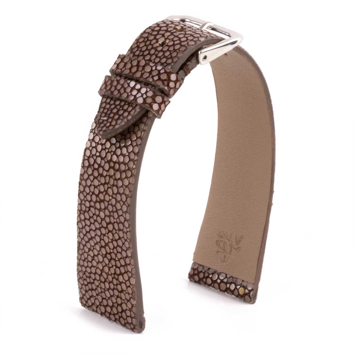Bracelet "Retro" - Bracelet montre cuir - Galuchat (noir, marron, vert)