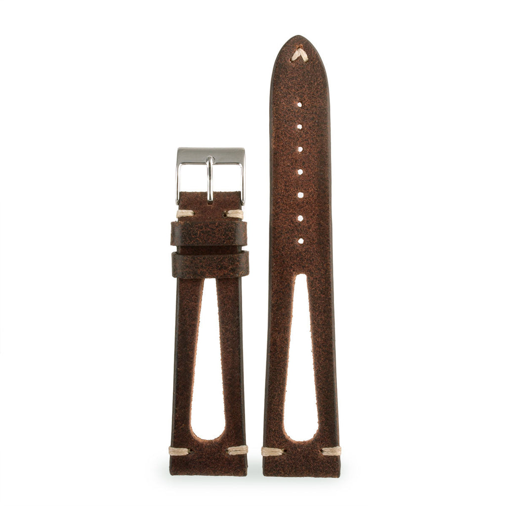 Bracelet Vintage "Sparta" - Bracelet montre cuir - Veau vieilli (noir, marron)