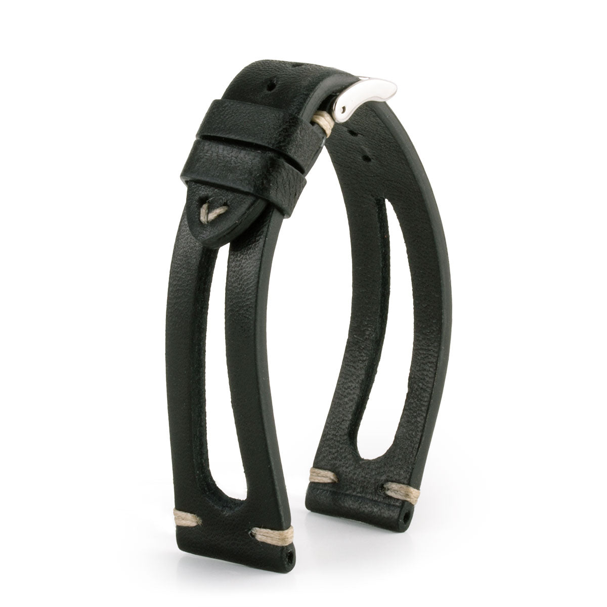 Vintage "Sparta" Bracelet - Leather watch strap - Aged calfskin (black, brown)