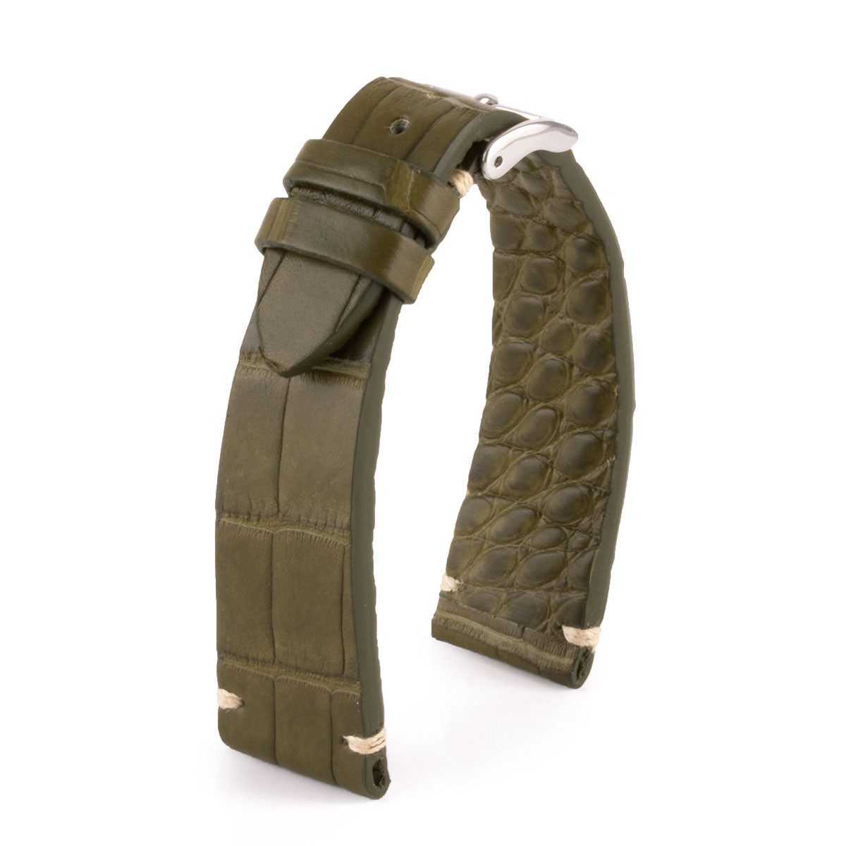 Premium Vintage Strap - Leather Watch Strap - Alligator (black, brown, gray, blue, khaki, red...)