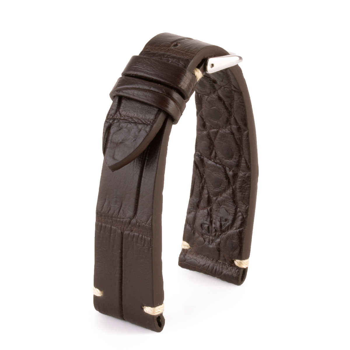 Premium Vintage Strap - Leather Watch Strap - Alligator (black, brown, gray, blue, khaki, red...)