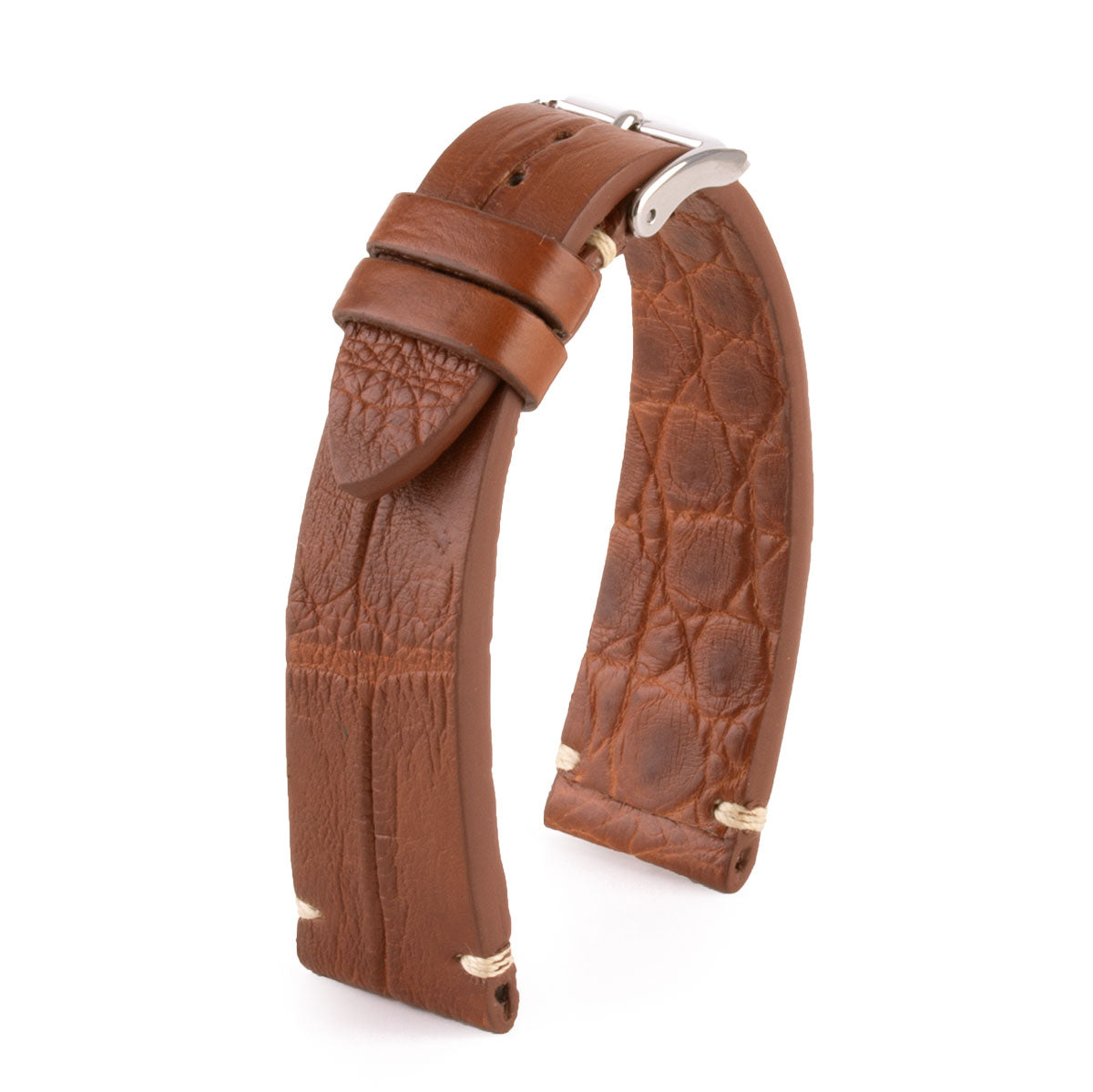 Premium Vintage Strap - Leather Watch Strap - Alligator (black, brown, gray, blue, khaki, red...)