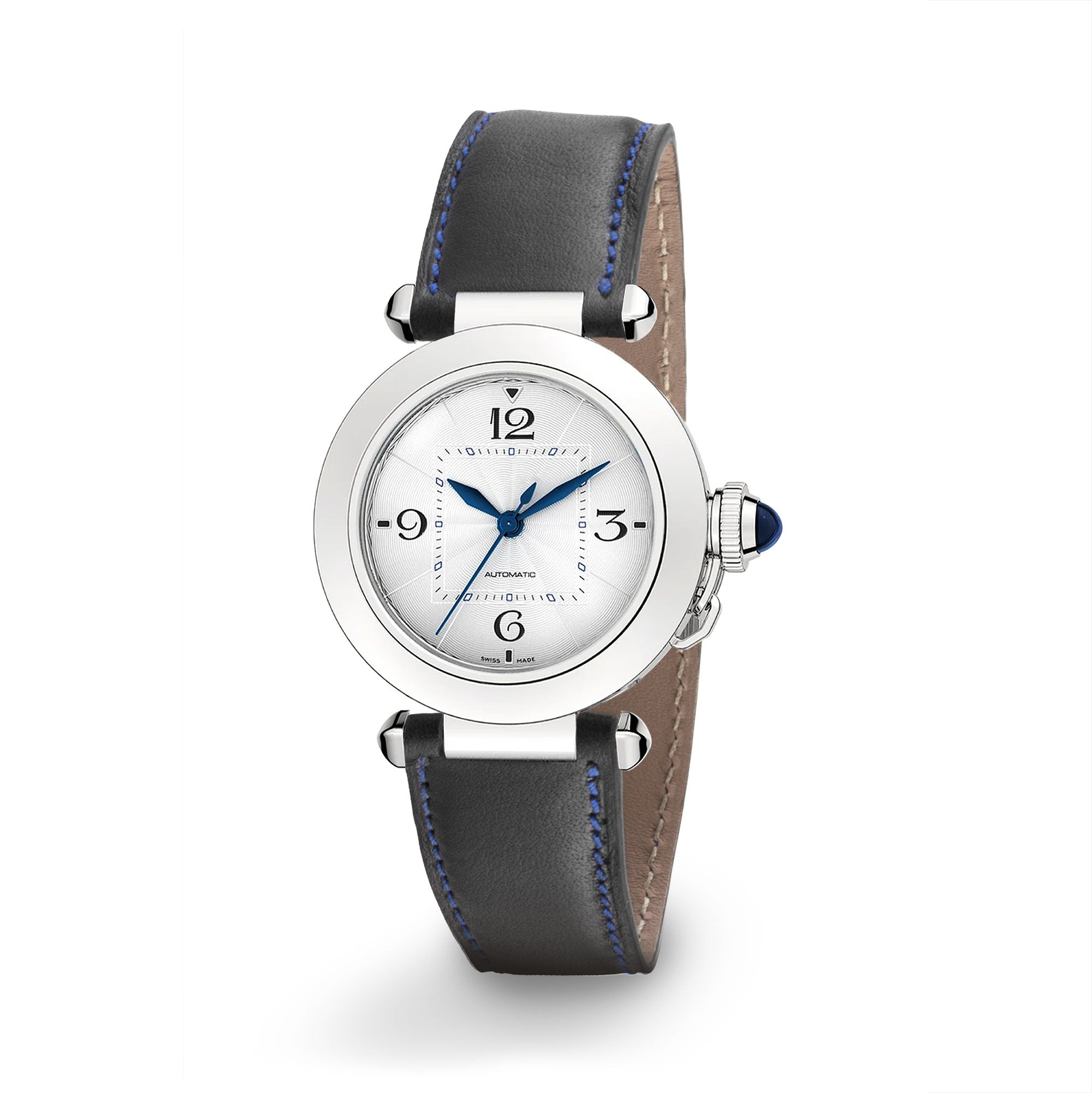 Cartier Pasha - Bracelet-montre cuir - Veau (noir / bleu)