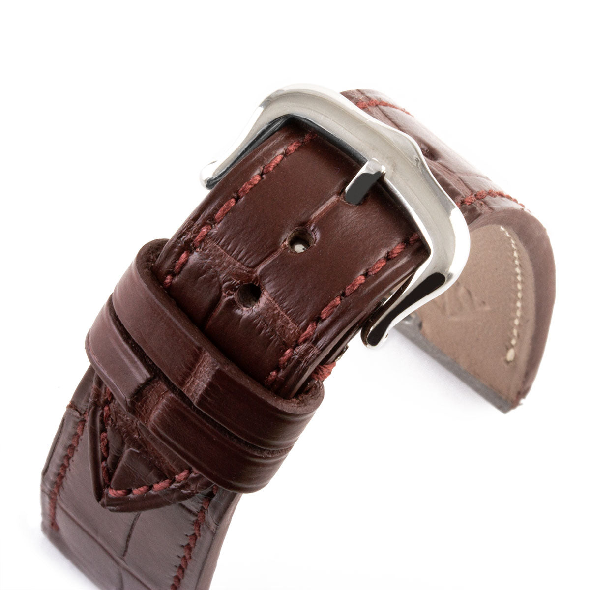 Cartier Santos Dumont (nouveaux modèles 2023) - Bracelet-montre cuir - Alligator (noir, gris, marron, bleu)