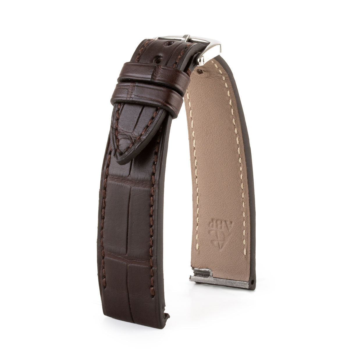 Cartier Santos Dumont (new models 2023) - Leather watch strap - Alligator (black, gray, brown, blue)