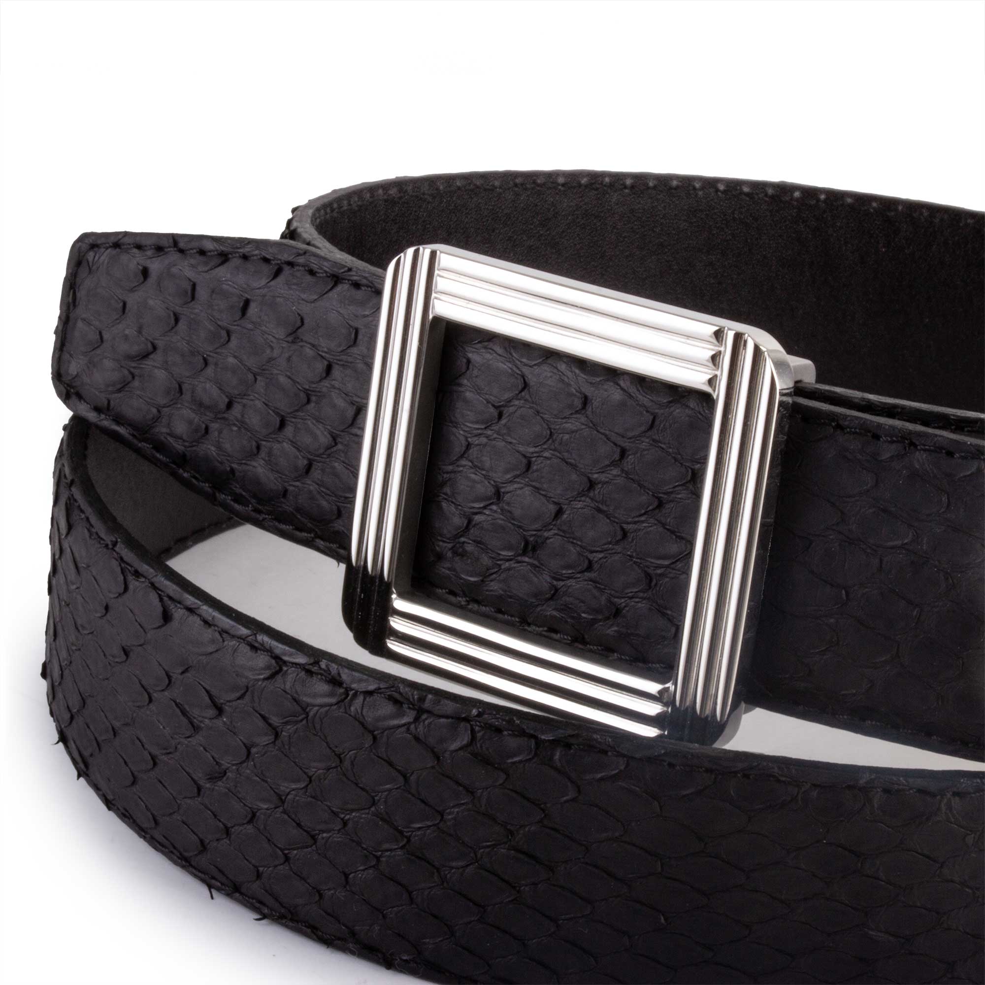 Ceinture cuir ABP + boucle acier - Alligator sauvage