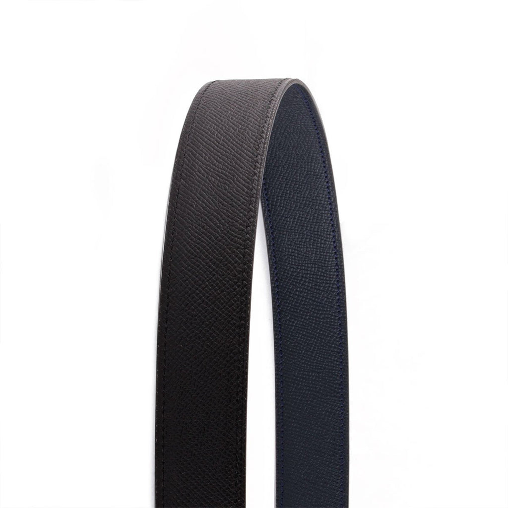 Ceinture réversible type Hermès - Veau grainé - Bicolore