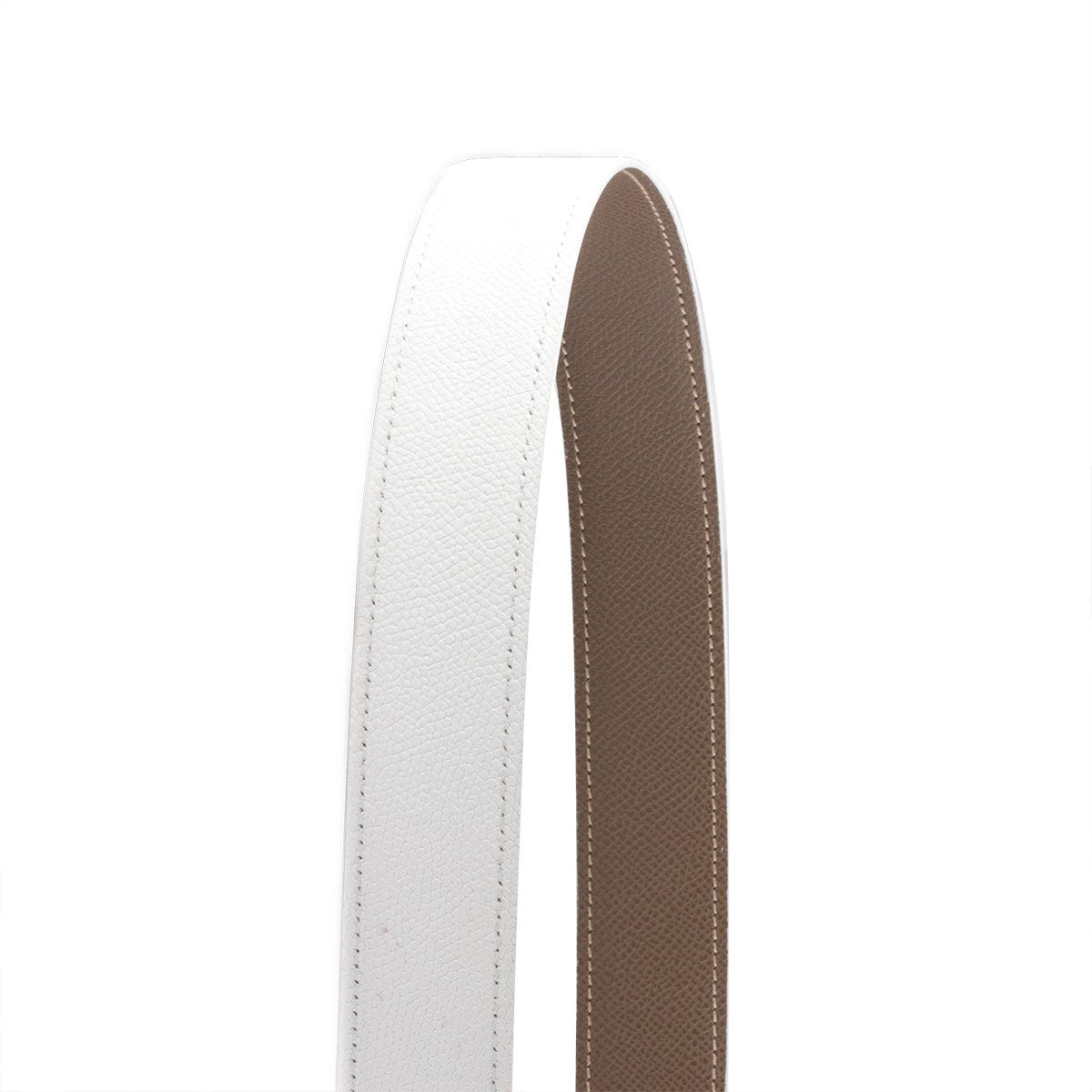 Ceinture réversible type Hermès - Veau grainé - Bicolore