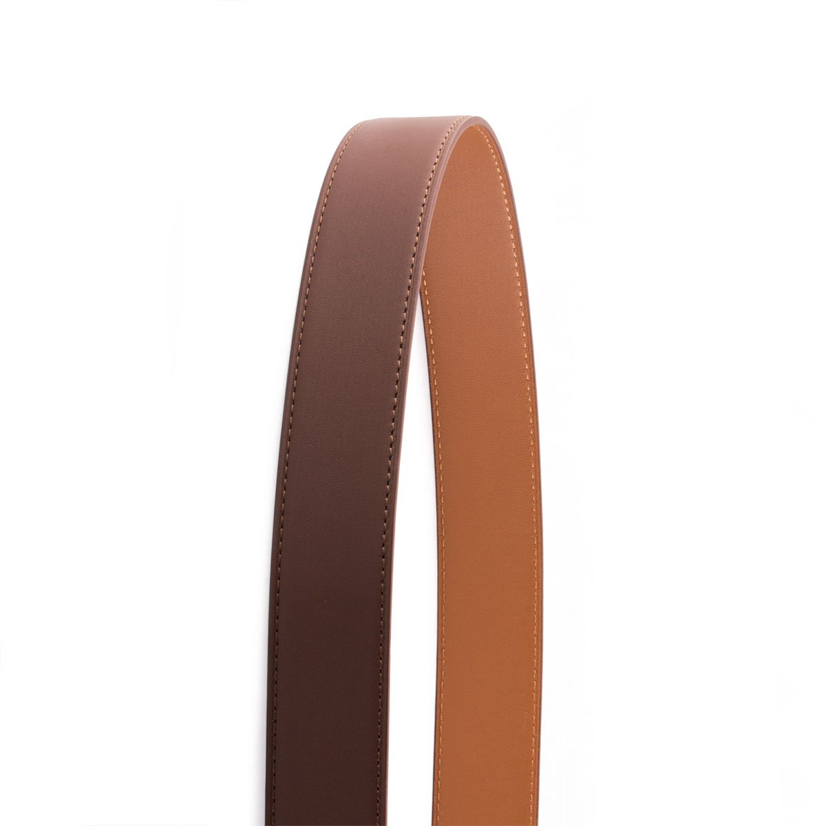Ceinture réversible type Hermès - Veau lisse - bicolore