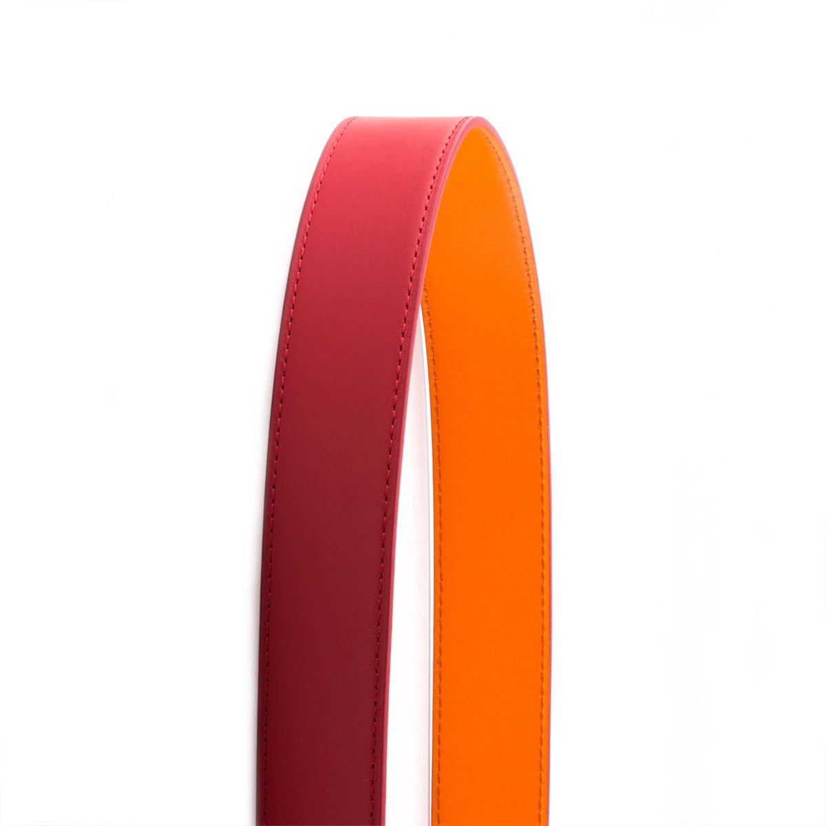 Ceinture réversible type Hermès - Veau lisse - bicolore