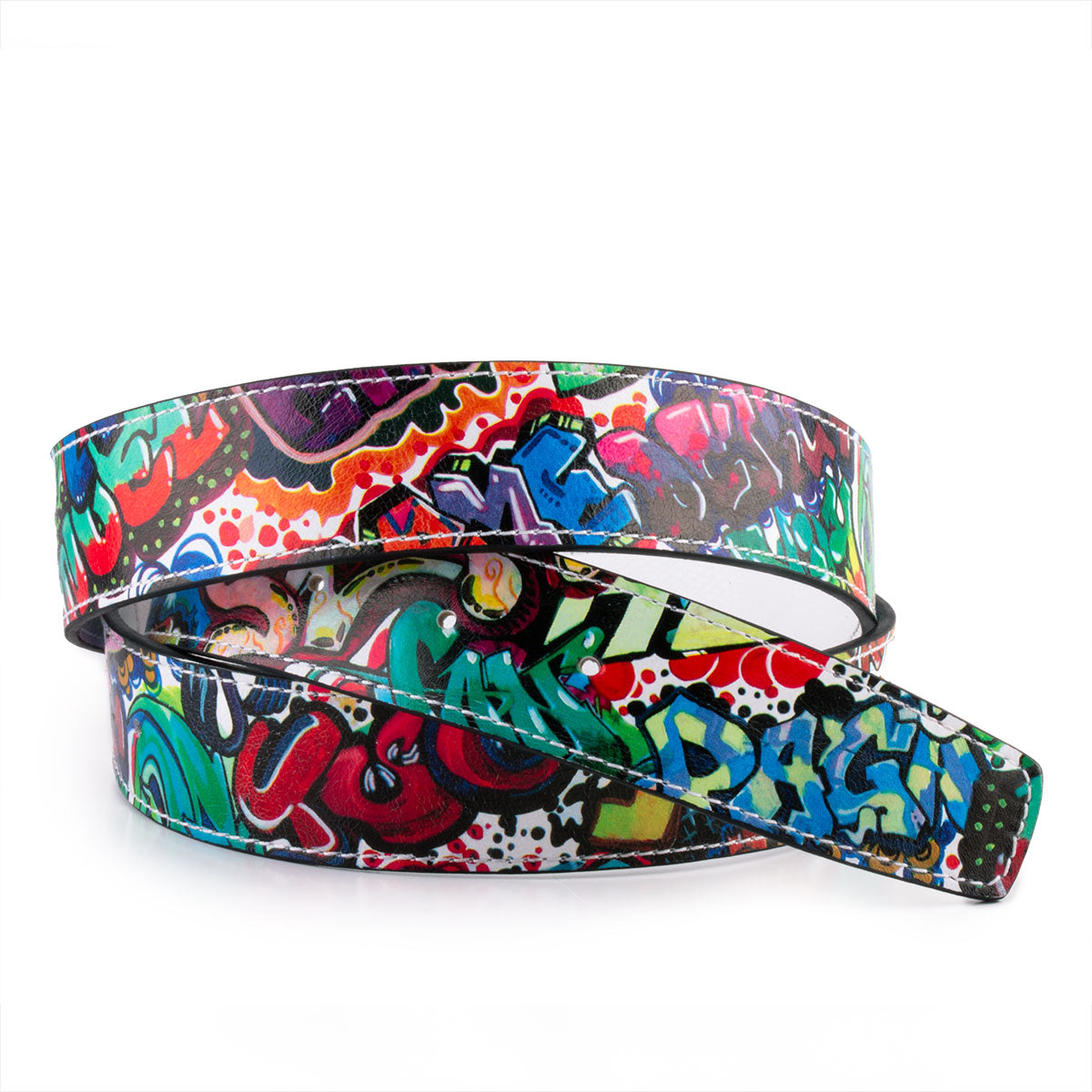 Ceinture cuir "Street Art" type Hermès - Veau