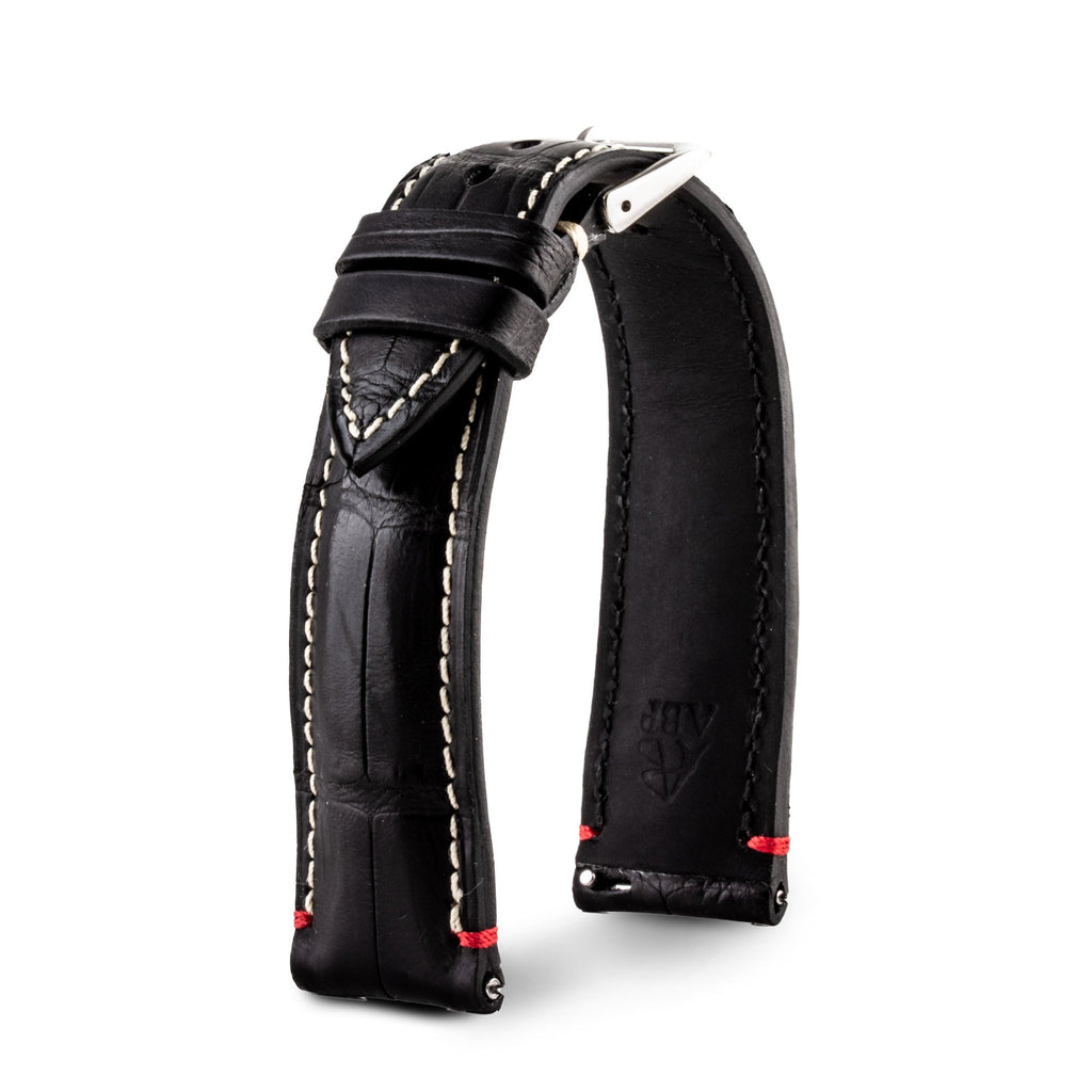 ABP Concept X Hanhart 1882 strap for 417ES - Leather watch strap - Waxed alligator