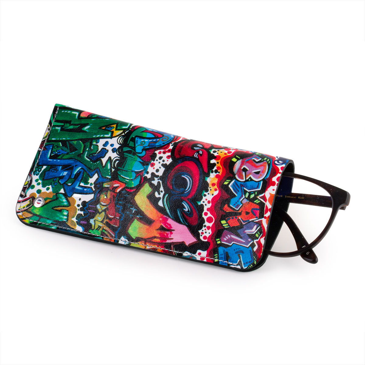 Etui à lunettes cuir "Street Art" - Veau