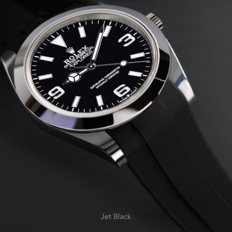 Rolex - Rubber B - Bracelet caoutchouc pour Explorer 224270 - Série boucle ardillon