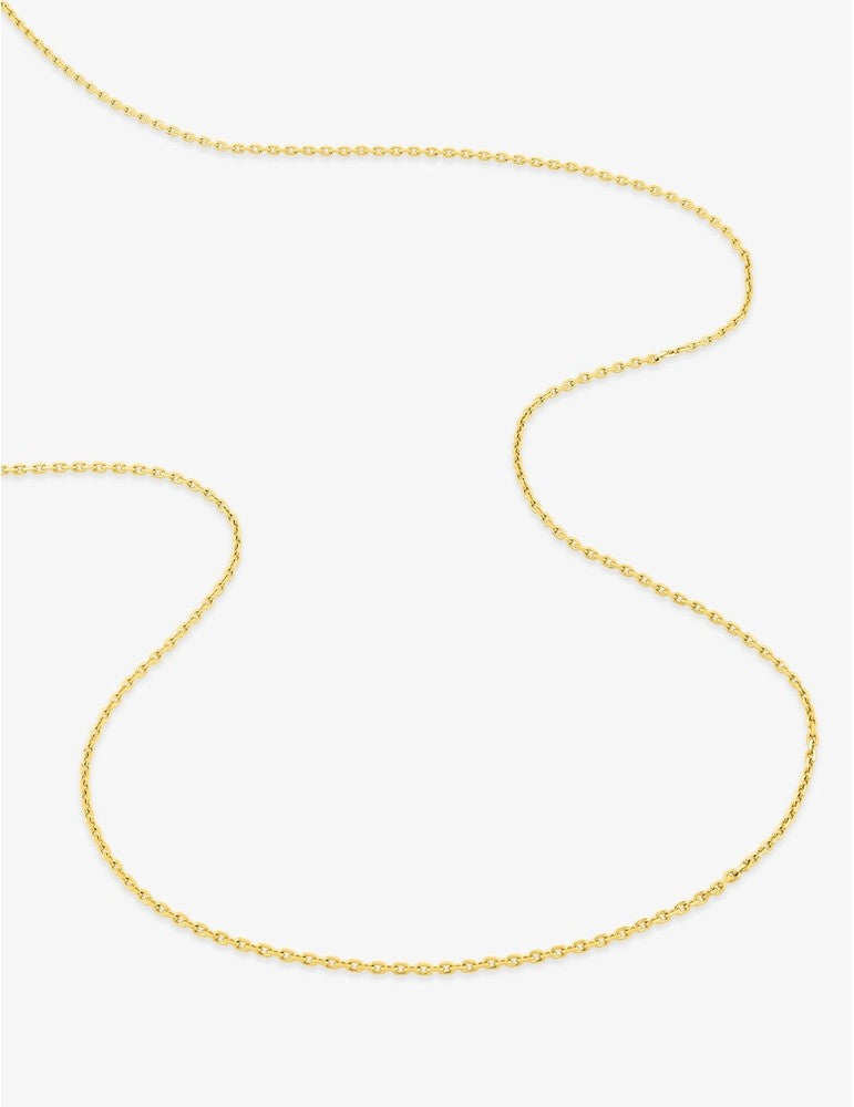 Chaine maille forçat carré en or jaune 18ct - différentes longueurs 350-477