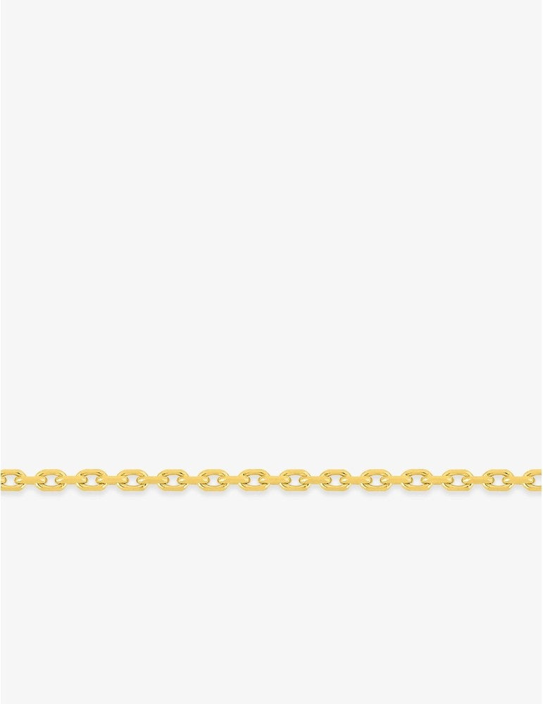 Chaine maille forçat carré en or jaune 18ct - différentes longueurs 350-477