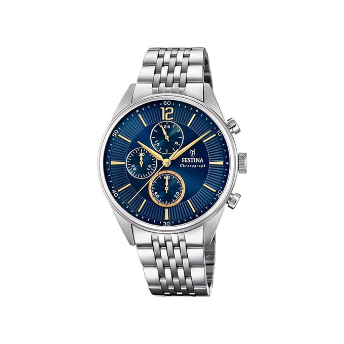 FESTINA Men's Timeless Chronograph Steel Watch F20285/3