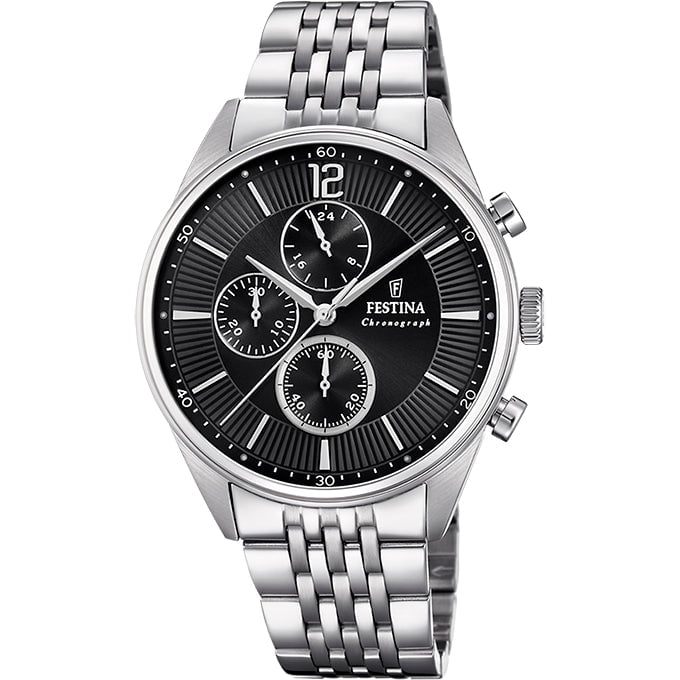 FESTINA Men's Timeless Chronograph Steel Watch F20285/4