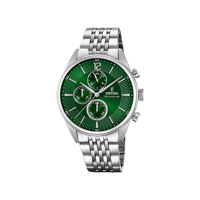 FESTINA Men's Timeless Chronograph Steel Watch F20285/8
