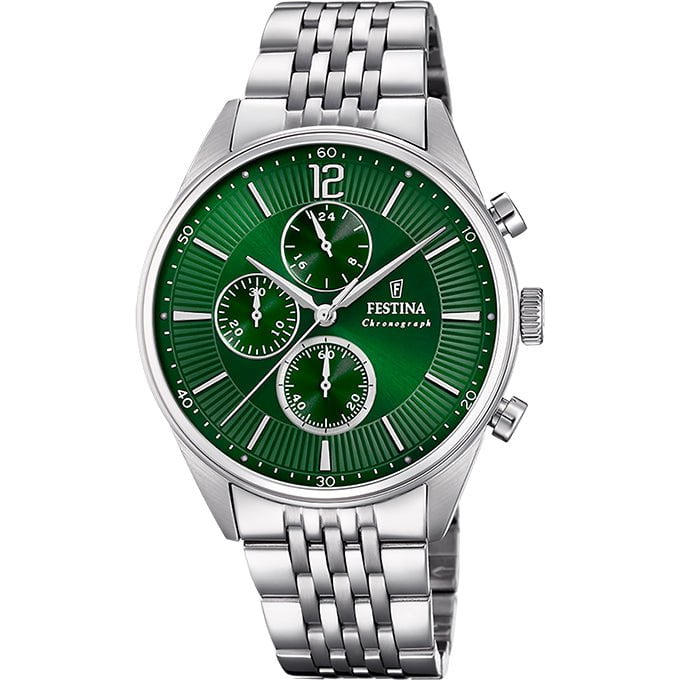 FESTINA Men's Timeless Chronograph Steel Watch F20285/8