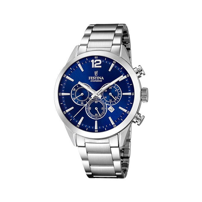 FESTINA Men's Timeless Chronograph Steel Watch F20343/7