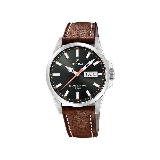 FESTINA Men's Classic Brown Leather Watch F20358/2