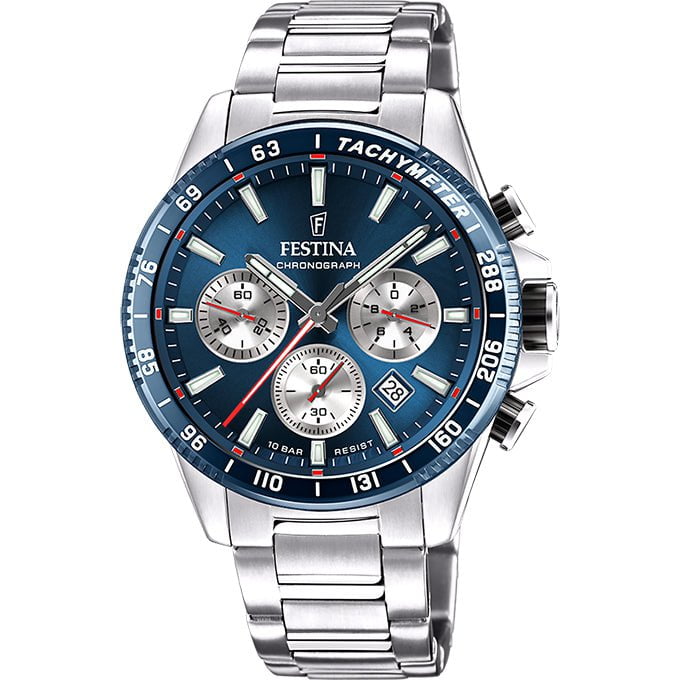 FESTINA Men's Timeless Chronograph Steel Watch F20560/2