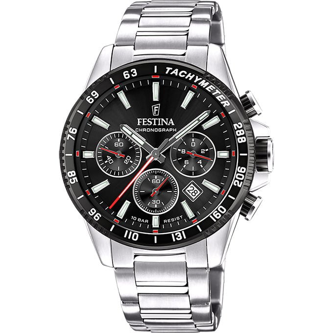 FESTINA Men's Timeless Chronograph Steel Watch F20560/6