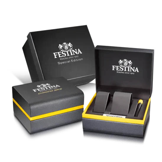 FESTINA Men's Chrono Bike Watch in Black Steel F20673/2